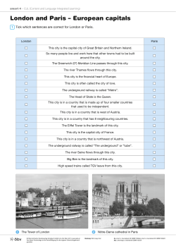 London and Paris &ndash; European capitals
