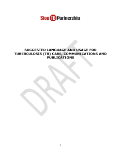 suggested language and usage for tuberculosis (tb) care