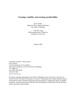 Earnings volatility and earnings predictability