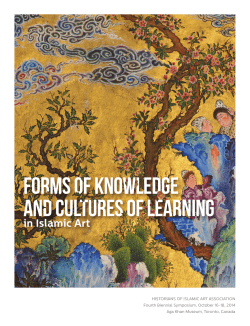HISTORIANS OF ISLAMIC ART ASSOCIATION Fourth Biennial
