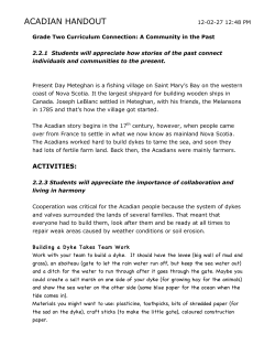 ACADIAN HANDOUT