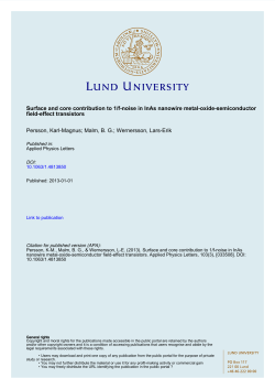 Surface and core contribution to 1/f