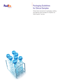 Packaging Guidelines for Clinical Samples