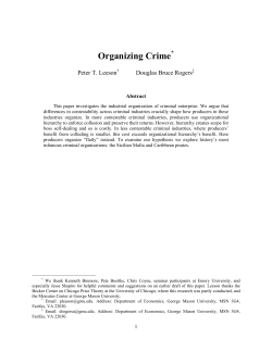 Organizing Crime - Mercatus Center
