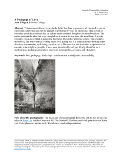 PDF: Clingan JSE March 2015 Love Issue