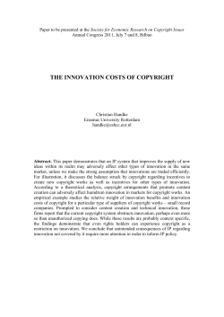 copyright and its effects on different types of innovation