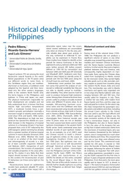 Historical deadly typhoons in the Philippines - E