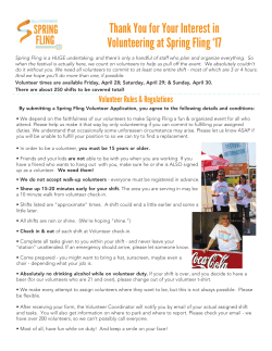 Fling Volunteer Registration Form 2017