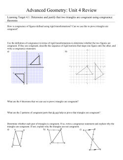 Advanced Geometry: Unit 4 Review