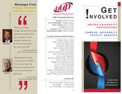 Get involved! Campus, University Faculty Senates
