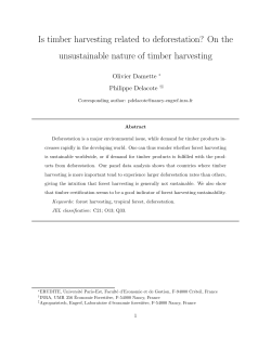 Is timber harvesting related to deforestation? On the