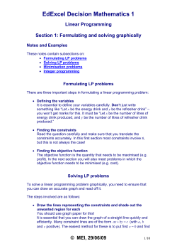 EdExcel D1 Linear programming