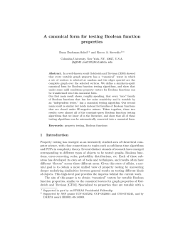 A canonical form for testing Boolean function properties