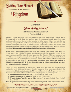 Slow Acting Poison! The Kingdom of God in 2