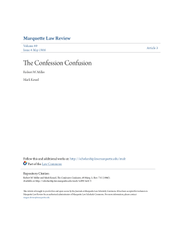 The Confession Confusion - Marquette Law Scholarly Commons