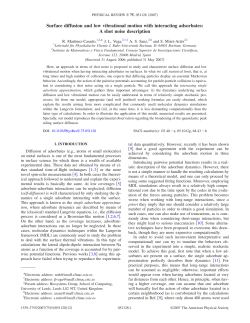 Surface diffusion and low vibrational motion with interacting