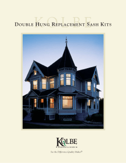 Double Hung Shash Kits Brochure
