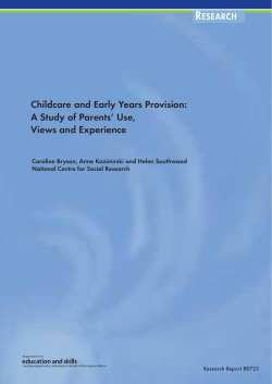 Childcare and Early Years Provision