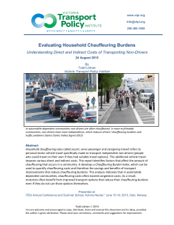 Chauffeuring Burdens - Victoria Transport Policy Institute
