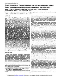 Genetic Alterations in Untreated M&Atilde;