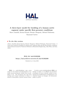 A three-layer model for buckling of a human aortic segment