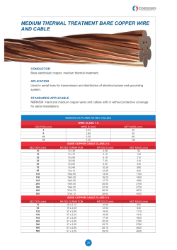 MEDIUM THERMAL TREATMENT BARE COPPER WIRE AND CABLE