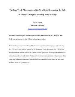 The Free Trade Movement and the New Deal