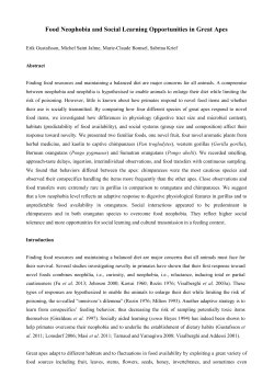 Food Neophobia and Social Learning