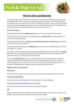 How to start a packing hub