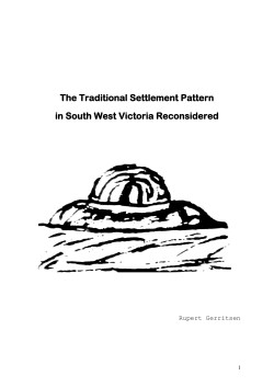 The traditional settlement pattern in south west Victoria reconsidered.
