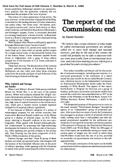 The Report of the Brandt Commission: End Nationhood