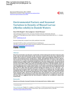 Environmental Factors and Seasonal Variation in Density of Mussel