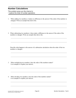 Number Calculations