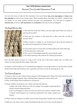 Ancient China Graded Assessment Task