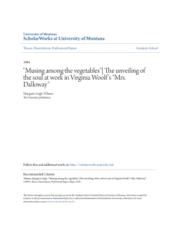 Musing among the vegetables - ScholarWorks @ UMT
