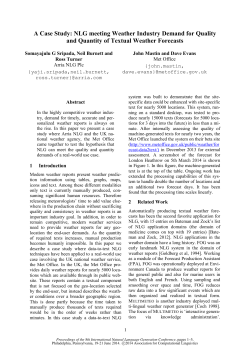 A Case Study: NLG meeting Weather Industry Demand for Quality