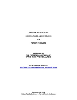 Union Pacific Railroad Grading Rules