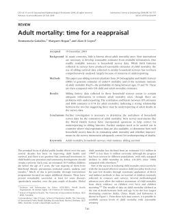 Adult mortality: time for a reappraisal