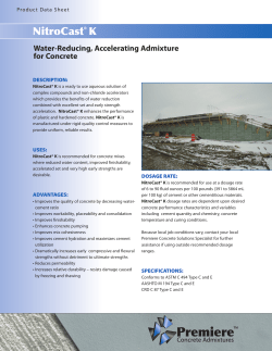 NitroCast&reg; K - Premiere Concrete Admixtures