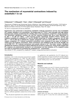 The mechanism of myometrial contractions induced by endothelin