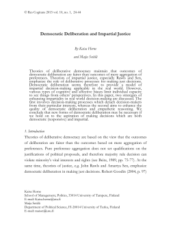 Democratic Deliberation and Impartial Justice