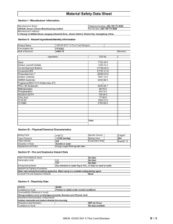 Material Safety Data Sheet