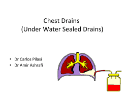 Chest Drains (Under Water Sealed Drains)
