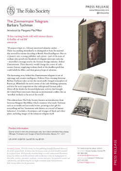 The Zimmermann Telegram Barbara Tuchman