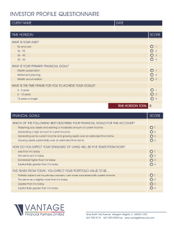 Investor Profile Questionnaire