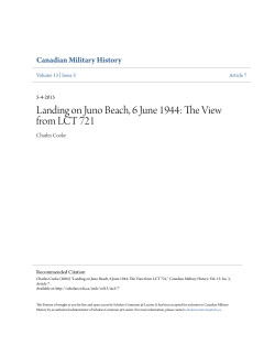 Landing on Juno Beach, 6 June 1944: The View from LCT 721