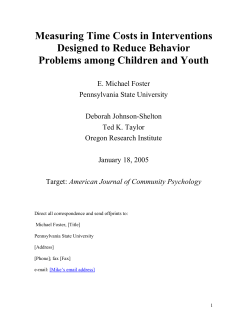 Measuring Time Costs in Interventions Designed to Reduce