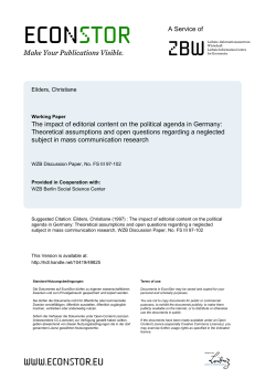 The impact of editorial content on the political agenda in