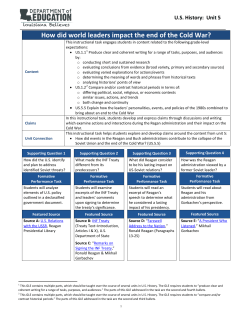 How did world leaders impact the end of the Cold War?