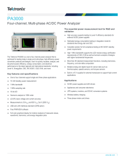 PA3000 Power Analyzer Datasheet